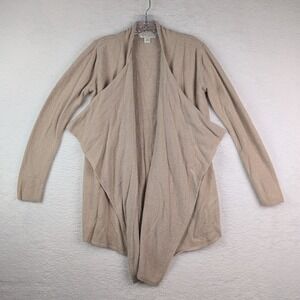 Barefoot Dreams Soft Taupe Cardigan Chic Lite Draped Sweater 436 Size S/M